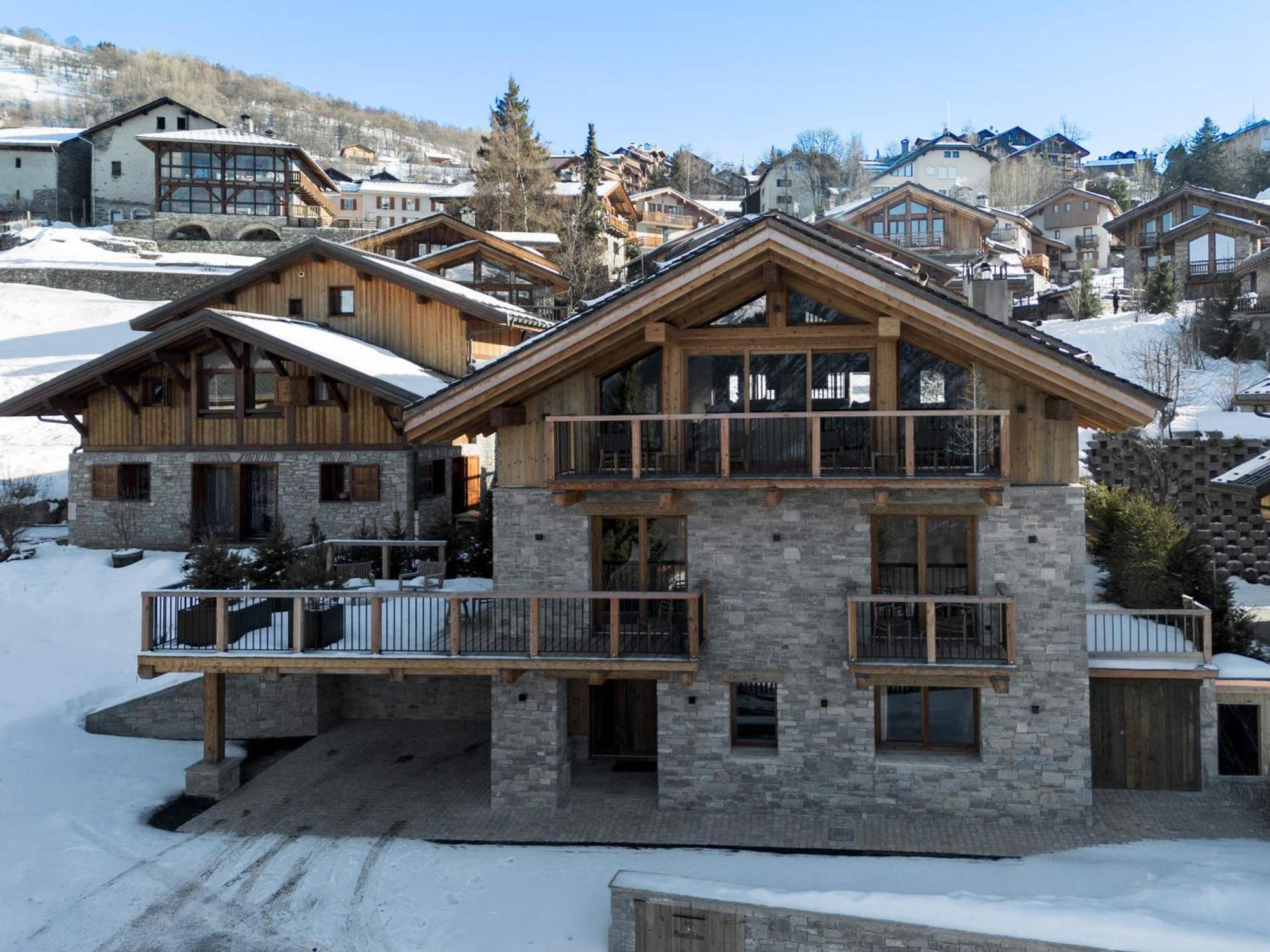 Chalet Spacieux Avec Bain Nordique, Hammam Et Vue Proche Des Pistes - Fr-1-570-66 Vila Saint-Martin-de-Belleville Exterior foto